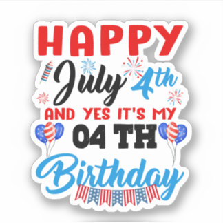 Alles Gute zum 4. Juli und Ja! Aufkleber