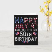Alles Gute zum 4. Juli und ja, es ist mein 50. Geb Karte (Gelbe Blume)