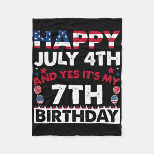 Alles Gute zum 4. Juli und Ja, es ist meine 7. Geb Fleecedecke