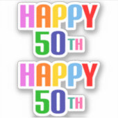 Alles Gute zum 50. Aufkleber (Vorderseite)