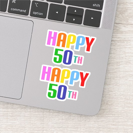 Alles Gute zum 50. Aufkleber (Detail)