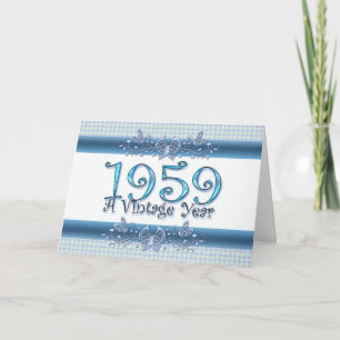 Alles Gute zum 50. Geburtstag 1959 - Vintages Jahr Karte