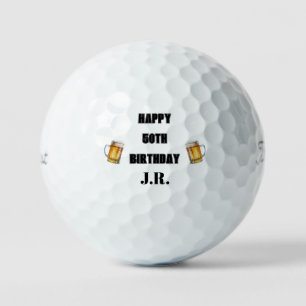 Alles Gute zum 50. Geburtstag Bier Prost Titleist Golfball