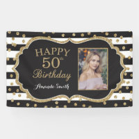 Alles Gute zum 50. Geburtstag! Gold Glitzer Foto