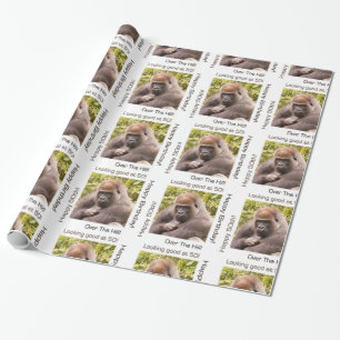 Alles Gute zum 50. Geburtstag Gorilla-Geschenkpapi Geschenkpapier