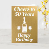 Alles Gute zum 50. Geburtstag Karte (Gelbe Blume)