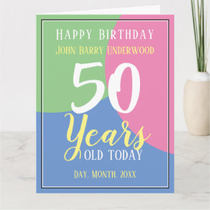 Alles Gute zum 50. Geburtstag Karte