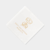 Alles Gute zum 50. Geburtstag Martini Cocktail Per Servietten Mit Folie (Rechts)