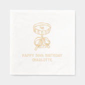 Alles Gute zum 50. Geburtstag Martini Cocktail Per Servietten Mit Folie (Vorderseite)