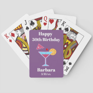 Alles Gute zum 50. Geburtstag Martini Spielkarten