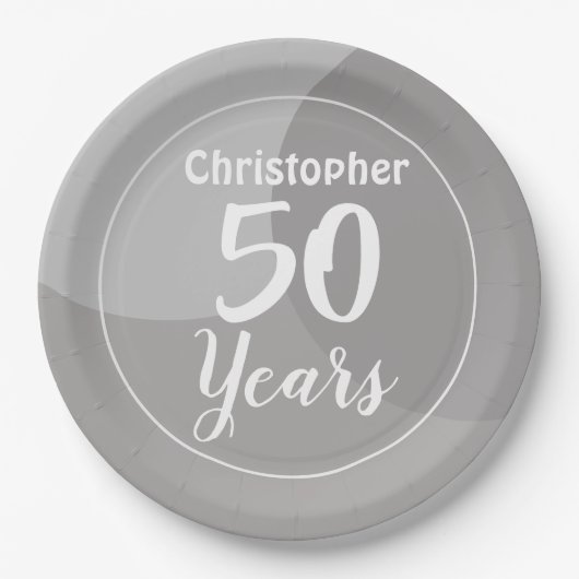 Alles Gute zum 50. Geburtstag Pappteller (Vorderseite)