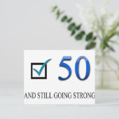 Alles Gute zum 50. Geburtstag Postkarte (Stehend Vorderseite)