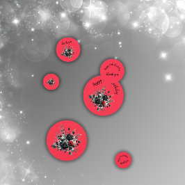 Alles Gute zum 50. Geburtstag Rote und Schwarze Ro Konfetti