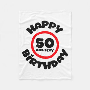 Alles Gute zum 50. Geburtstag und Lustiges 50. Geb Fleecedecke