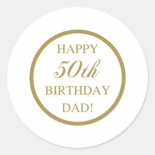 Alles Gute zum 50. Geburtstag Vater Runder Aufkleber