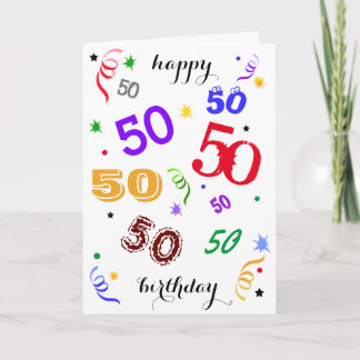 Alles Gute zum 50. Geburtstag - Wowza! Gefaltete G Karte