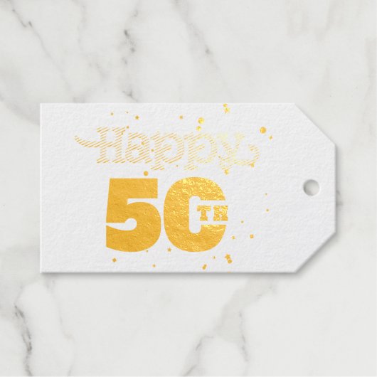 Alles Gute zum 50. Geschenkanhänger (Vorderseite (Horizontal))