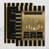 Alles Gute zum 50. Goldenen Jubiläum Einladung (Vorne/Hinten)