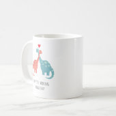 Alles Gute zum 50. Hochzeitstag Niedliche Dinosaur Kaffeetasse (Vorderseite Links)
