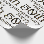 Alles Gute zum 50. Jahrestag Geschenkpapier (Ecke)