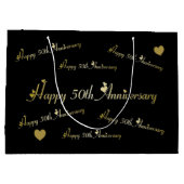 Alles Gute zum 50. Jahrestag Große Geschenktüte (Rückseite)