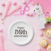 Alles Gute zum 50. Jahrestag Pappteller (Party)