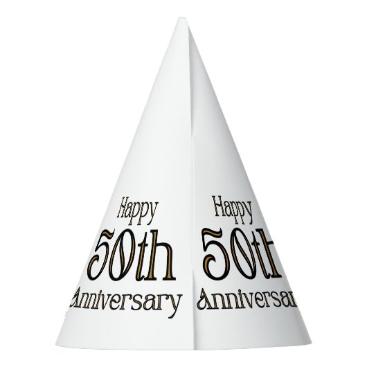 Alles Gute zum 50. Jahrestag Partyhütchen (Rückseite)