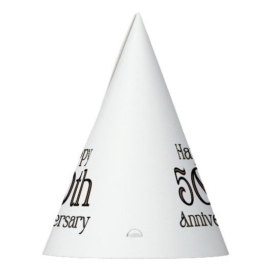 Alles Gute zum 50. Jahrestag Partyhütchen (Links)
