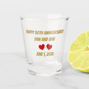 Alles Gute zum 50. Jahrestag Schnapsglas