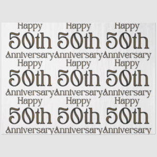 Alles Gute zum 50. Jahrestag Seidenpapier