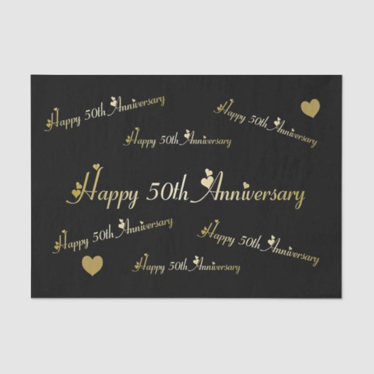 Alles Gute zum 50. Jahrestag Seidenpapier (Vorderseite)