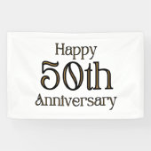 Alles Gute zum 50. Jubiläum 2.5x4 Vinyl Banner (Horizontal)