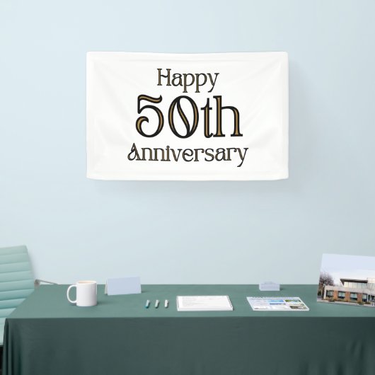 Alles Gute zum 50. Jubiläum 2.5x4 Vinyl Banner (Messe)