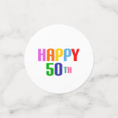 Alles Gute zum 50. Konfetti (Klein Vorderseite)