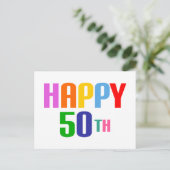 Alles Gute zum 50. Postkarte (Stehend Vorderseite)