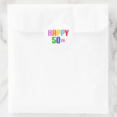 Alles Gute zum 50. Runder Aufkleber (Tasche)