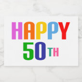 Alles Gute zum 50. Schaumweinetikett (Einzelnes Label)