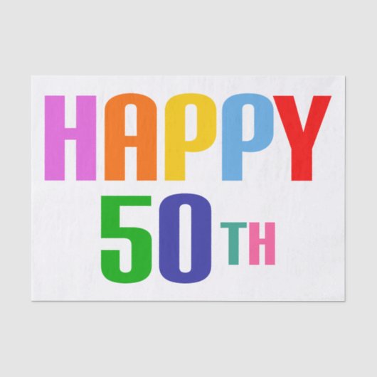Alles Gute zum 50. Seidenpapier (Vorderseite)