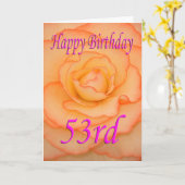 Alles Gute zum 53. Geburtstag Flower Karte (Gelbe Blume)