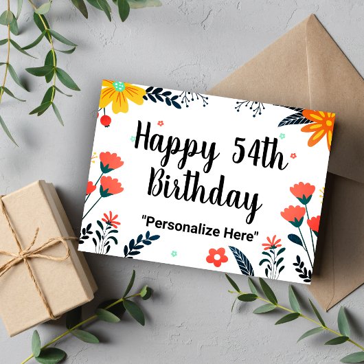 Alles Gute zum 54. Geburtstag Postkarte