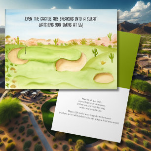 Alles Gute zum 55. Geburtstag Desert Golf Course W Karte