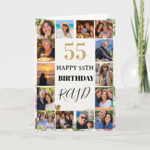 Alles Gute zum 55. Geburtstag Personalisierte Foto Karte