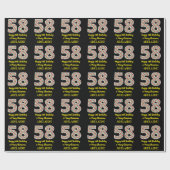 Alles Gute zum 58. Geburtstag & Frohe Weihnachten, Geschenkpapier (Flach)