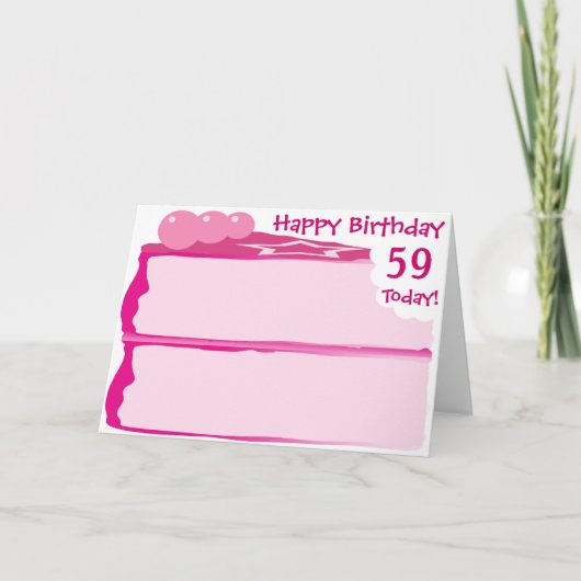 Alles Gute zum 59. Geburtstag Karte (Vorderseite)