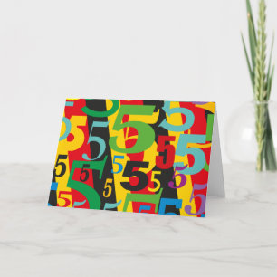 Alles Gute zum 5. Geburtstag, 55. Geburtstag, 5. Karte