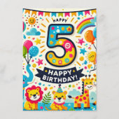 Alles Gute zum 5. Geburtstag! Begleitkarte (Vorderseite)