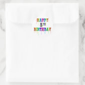 Alles Gute zum 5. Geburtstag - Circus Schriftart Runder Aufkleber (Tasche)