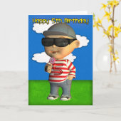 Alles Gute zum 5. Geburtstag Karte (Gelbe Blume)