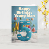 Alles Gute zum 5. Geburtstag Karte (Gelbe Blume)