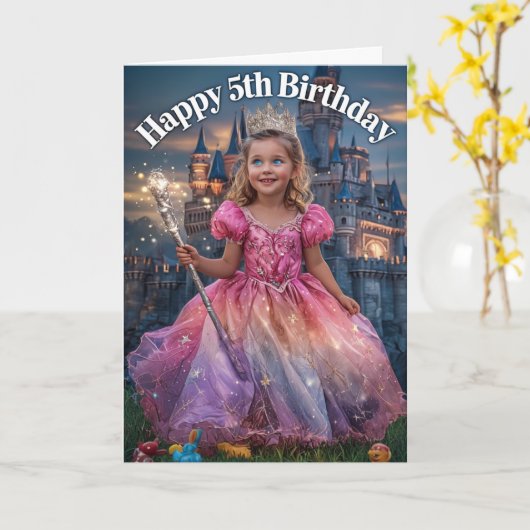 Alles Gute zum 5. Geburtstag Karte (Gelbe Blume)